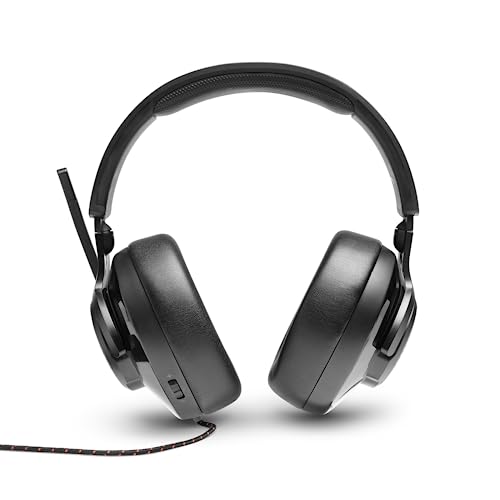 JBL Quantum 200 Over-Ear Gaming Headset – Wired 3,5 mm Klinke und PC-Splitter – Mit hochklappbarem Boom-Mikrofon – Kompatibel mit vielen Plattformen – Schwarz Bild 2