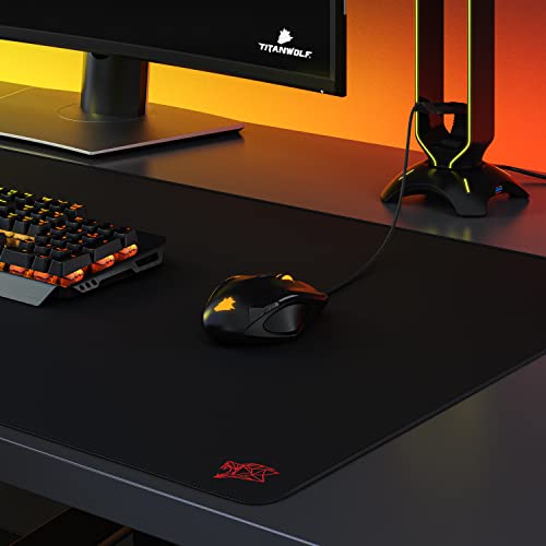 Titanwolf - Übergröße Mauspad Gaming Titanwolf 1200x600mm XXXL Mousepad groß mit Motiv Tischunterlage Large Size verbessert Präzision und Geschwindigkeit XXL z.B. für Logitech Maus und Tastatur Bild 5
