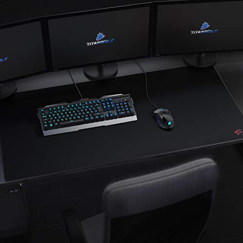 Titanwolf - Übergröße Mauspad Gaming Titanwolf 1200x600mm XXXL Mousepad groß mit Motiv Tischunterlage Large Size verbessert Präzision und Geschwindigkeit XXL z.B. für Logitech Maus und Tastatur Bild 6
