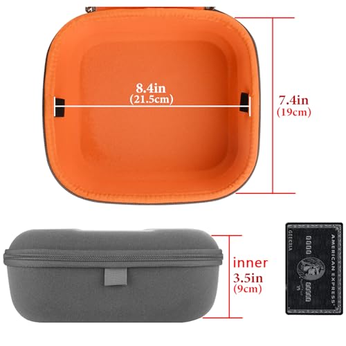 Geekria Shield Case für große Over-Ear-Kopfhörer, Ersatz-Schutzhülle aus Hartschale für Reisen mit Kabelaufbewahrung, kompatibel mit Astro Gaming A50Gen4 (Mikrofaser, Grau) Bild 4