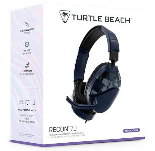 Turtle Beach Recon 70 Blue Camo Gaming-Headset - PS4, PS5, Xbox One and PC Bild 5