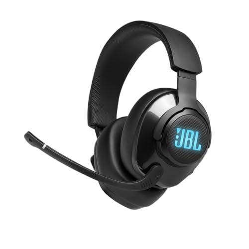 JBL Quantum 400 Over-Ear-Gaming-Kopfhörer mit USB- und Game-Chat-Balance-Zifferblatt – Schwarz Bild 1