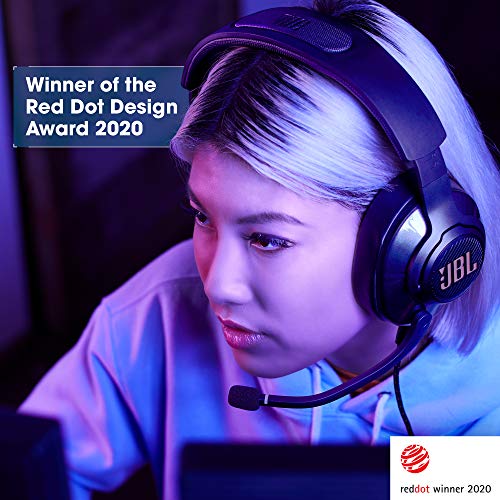 JBL Quantum 400 Over-Ear-Gaming-Kopfhörer mit USB- und Game-Chat-Balance-Zifferblatt – Schwarz Bild 2