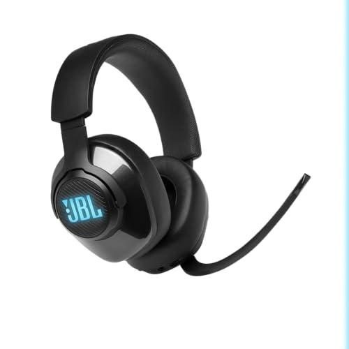 JBL Quantum 400 Over-Ear-Gaming-Kopfhörer mit USB- und Game-Chat-Balance-Zifferblatt – Schwarz Bild 4