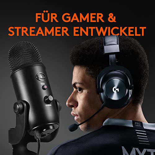 Logitech G PRO X (2. Generation) Gaming-Headset (mit Blue VO! CE, DTS Headphone: X 7.1 und PRO-G 50-mm-Lautsprechern, Blue Microphones Yeti USB-Mikrofon-Blackout - schwarz Bild 5