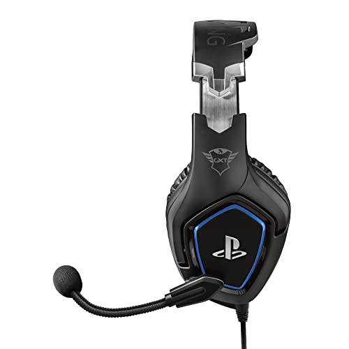 Trust Gaming GXT 488 Forze Gaming-Headset PS4 und PS5, offizielle Lizenz für PlayStation, Klappmikrofon, 50 mm aktive Lautsprecher, geflochtenes Nylonkabel, 1,2 m, Schwarz Bild 4