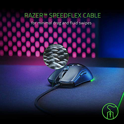 Razer Viper Mini - Ultraleichte Kabelgebundene Gaming-Maus (61g Ultraleichtes Beidhändiges Design, Speedflex-Kabel, Optischer Sensor mit 8500 DPI, Optischer Mausschalter, RGB-Chroma) Schwarz Bild 6