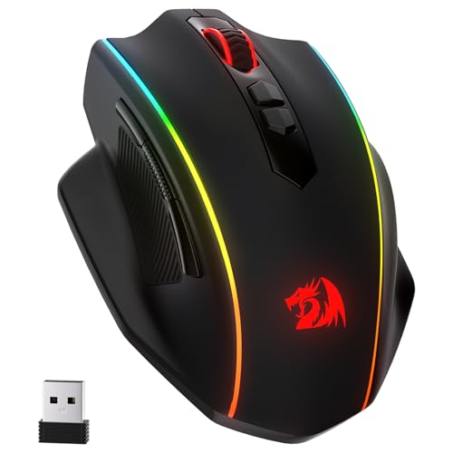 Redragon M686 Vampire Elite Kabellose Gaming Maus, 16000 DPI Kabelgebunde/Kabellose Maus mit Professionellem Sensor, 45-Stunden-Dauerleistung, Anpassbarem Makro und RGB-Hintergrundbeleuchtung Bild 1