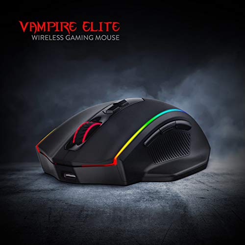 Redragon M686 Vampire Elite Kabellose Gaming Maus, 16000 DPI Kabelgebunde/Kabellose Maus mit Professionellem Sensor, 45-Stunden-Dauerleistung, Anpassbarem Makro und RGB-Hintergrundbeleuchtung Bild 2