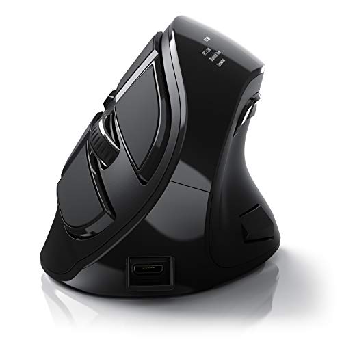 CSL - optische vertikale Maus kabellos - Wireless Mouse – Funkmaus mit OLED Display - 2,4 Ghz - gegen Mausarm - mit Kailh Switche - Vertikalmaus ergonomisches Design - programmierbare Tasten Bild 2