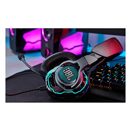 JBL Quantum ONE Over-Ear Performance Gaming Headset mit aktiver Geräuschunterdrückung (kabelgebunden), Schwarz, Größe L Bild 2