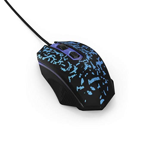 Hama Gaming Maus für PC BL!NG2 (3200dpi, 125Hz USB-Signal, kabelgebunden, hohe Leistung, LED, PC und Mac kompatibel, Neue Generation, 1,4m langes Kabel) schwarz/blau Bild 3