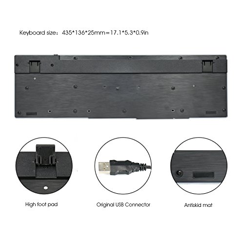 Rii Gaming RK108 (italienisches Layout) – Set mit Tastatur RK100+ und Gaming-Maus, LED-Hintergrundbeleuchtung, Empfindlichkeit einstellbar bis zu 3.200 dpi Bild 5