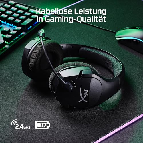 HyperX Cloud Stinger Core Wireless Gaming-Headset, 7.1 Surround, DTS Headphone:X, Geräuschunterdrückendes Mikrofon, 2,4-GHz, PC-kompatibel, integrierte Steuerung, Schwarz Bild 5