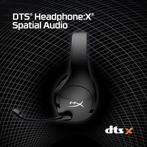 HyperX Cloud Stinger Core Wireless Gaming-Headset, 7.1 Surround, DTS Headphone:X, Geräuschunterdrückendes Mikrofon, 2,4-GHz, PC-kompatibel, integrierte Steuerung, Schwarz Bild 6