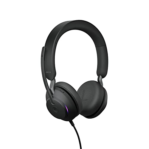 Jabra Evolve2 40 PC Headset – Noise Cancelling Microsoft Teams Certified Stereo Headphones with 3-Microphone Call Technology – USB-A Cable – Black Bild 3