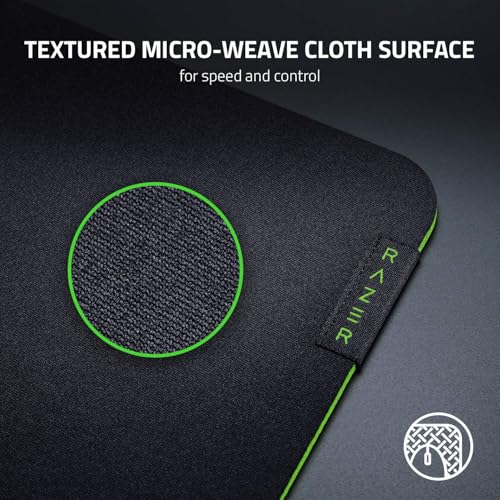 Razer Gigantus V2 Medium - Weiches Gaming-Mauspad für schnelle Spielstile und optimale Kontrolle (360 x 275 x 3mm, Texturierter Stoff aus Mikrogewebe, Rutschfestes Gummi) Schwarz Bild 3