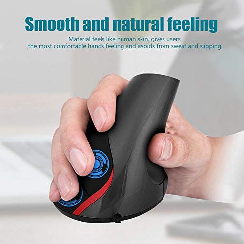 Tosuny Ergonomische Mäuse, 3200DPI Gaming Mice Mouse USB Vertikale Maus Mäuse, Wrist Rest Gaming Mäuse für PC Laptop(Schwarz) Bild 4