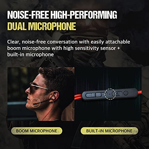 Gaming Ohrhörer SPE-G9+ Plus Triple Stereo Treiber In-Ear-Kopfhörer mit Dual-Mikrofon und Lautstärkeregler, ergonomisches Headset für PC, PS4, Xbox One, Telefon, Laptop rot Bild 4