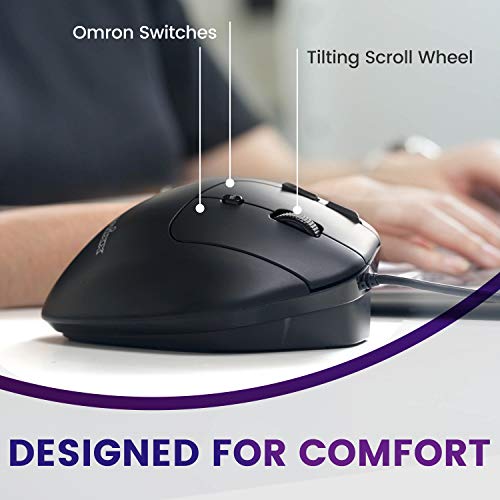 Perixx PERIMICE-520 Kabelgebundener Ergonomische Trackball Maus, Anpassbarer Winkel, 2 DPI Level, Schwarz Bild 6