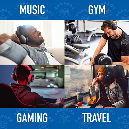 Dekoni Audio Midnight Earpadz für Sennheiser HD598, PC37x Gaming-Headset, Kunstleder, Schwarz, 2 Paar Bild 7