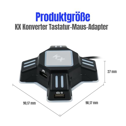 Mcbazel Gaming Tastatur und Maus Adapter für Switch, PS4, PS3,Xbox One, Kabelgebundene Tastatur und Maus Konverter, Unterstützung für FPS-Spiele Nicht für Switch 2 Bild 6