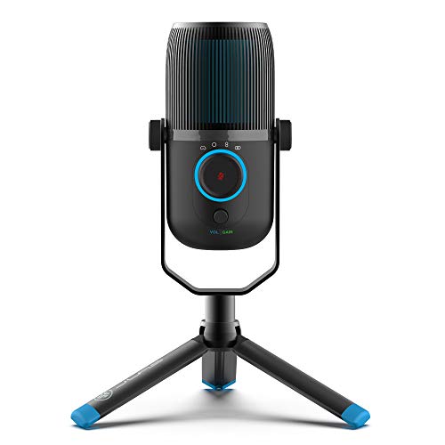 JLab Talk USB Mikrofon - PC Plug und Play Mit USB-C, 4 Richtcharakteristiken, Lautstärkeregelung und Stummschaltung - Streaming, Podcast und Gaming Mikrofon mit Stativ Bild 1