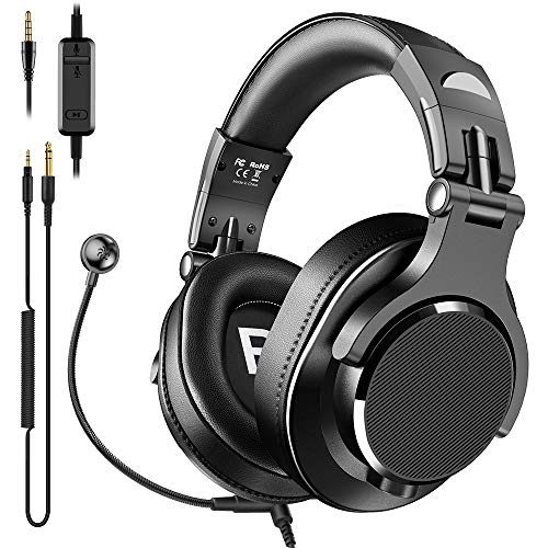 Computer-Headset mit Boom-Mikrofon – kabelgebundener Gaming-Kopfhörer, am Kabel integriertem Lautstärkeregler und Share-Port, für Büro, PC, Laptop, Telefonieren, PS4, Xbox One, DJ (Y71-M) Bild 1