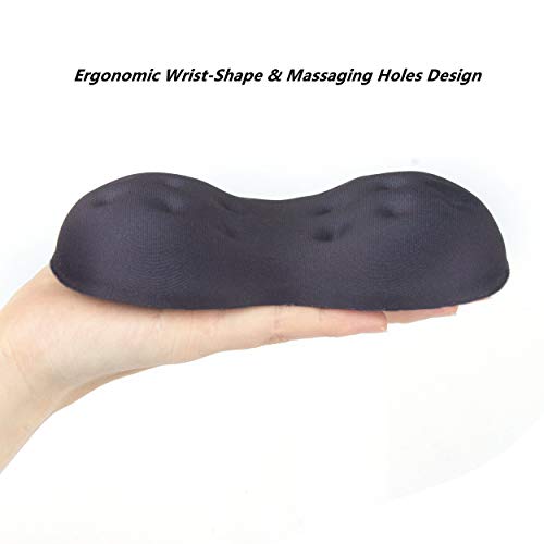 BRILA Deluxe Handgelenkauflage für Maus - groß Ergonomisch Memory-Schaum Handgelenkstütze Pad für laptop computer Arbeit und PC gaming Bild 2