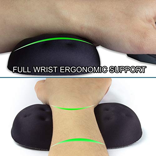 BRILA Deluxe Handgelenkauflage für Maus - groß Ergonomisch Memory-Schaum Handgelenkstütze Pad für laptop computer Arbeit und PC gaming Bild 5