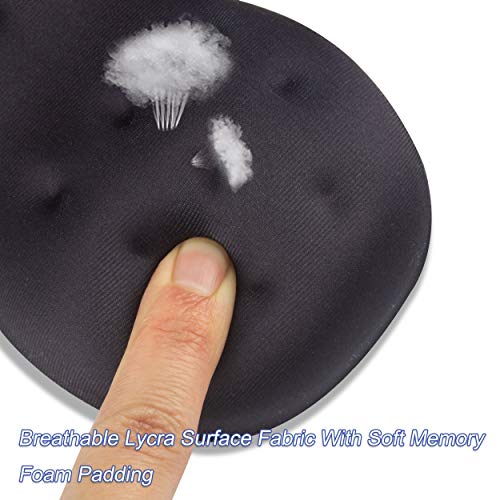 BRILA Deluxe Handgelenkauflage für Maus - groß Ergonomisch Memory-Schaum Handgelenkstütze Pad für laptop computer Arbeit und PC gaming Bild 6