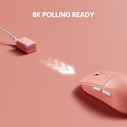 Pulsar Gaming Gears X2 Crazylight Größe Mini drahtlose Gaming-Maus – ultraleichte 35 g, symmetrische Form, 32K DPI, optischer Schalter, 8K Dongle enthalten, Sonnenuntergang Dunst Bild 7