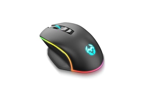 KROM KEOS - Gaming-Maus mit hochpräzisem optischen Sensor, 6400 dpi, RGB-Regenbogen, 7 programmierbare Tasten, schwarz Bild 1
