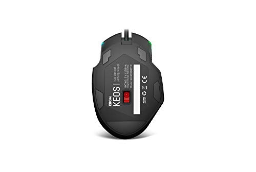 KROM KEOS - Gaming-Maus mit hochpräzisem optischen Sensor, 6400 dpi, RGB-Regenbogen, 7 programmierbare Tasten, schwarz Bild 4