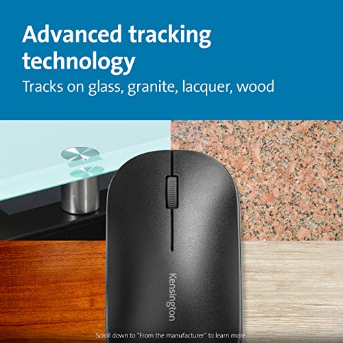 Kensington SureTrack Kabellose Maus mit Bluetooth und Nano-USB-Empfänger, Ideal für Laptops und Desktop-Computer, Kompatibel mit Chrome, Mac, Windows und Android, Schwarz, K75298WW Bild 4