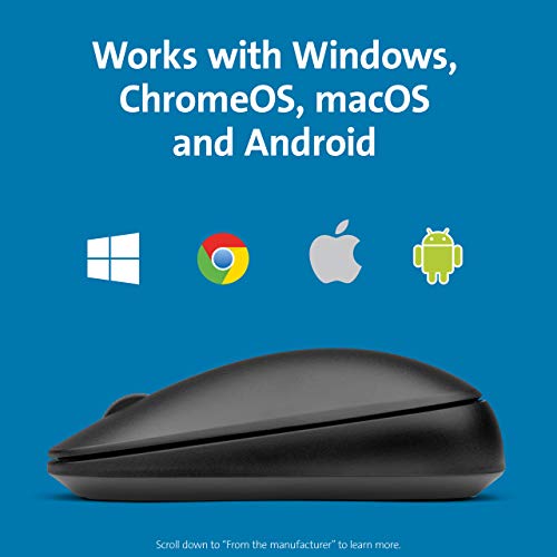 Kensington SureTrack Kabellose Maus mit Bluetooth und Nano-USB-Empfänger, Ideal für Laptops und Desktop-Computer, Kompatibel mit Chrome, Mac, Windows und Android, Schwarz, K75298WW Bild 7