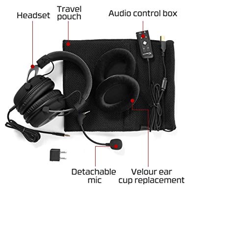 HyperX Cloud II Gaming-Headset, 7.1-Surround-Sound, Aluminiumrahmen, abnehmbares Mikrofon mit Geräuschunterdrückung, Hi-Fi mit 53-mm-Audio-Treibern, kompatibel mit PC/PS4/Xbox/Mac/Mobile/VR, Rot Bild 2