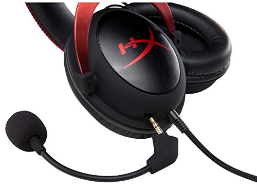 HyperX Cloud II Gaming-Headset, 7.1-Surround-Sound, Aluminiumrahmen, abnehmbares Mikrofon mit Geräuschunterdrückung, Hi-Fi mit 53-mm-Audio-Treibern, kompatibel mit PC/PS4/Xbox/Mac/Mobile/VR, Rot Bild 3