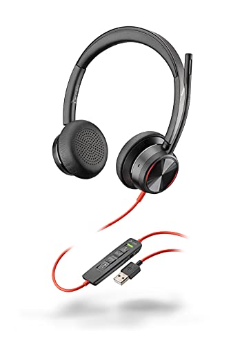 Poly Stereo-Headset 'Blackwire 8225' mit USB-A Anschluss, Active Noise Cancelling und flexiblem Mikrofonarm, Schwarz Bild 3