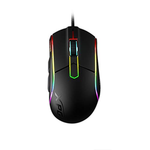 XPG Primer Gaming-Maus - Komfortable Gaming-Maus mit 12.000 DPI Optik-Sensor, Schwarz, Primer-BKCWW Bild 1