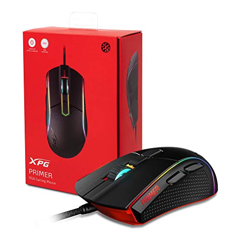 XPG Primer Gaming-Maus - Komfortable Gaming-Maus mit 12.000 DPI Optik-Sensor, Schwarz, Primer-BKCWW Bild 3