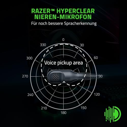 Razer BlackShark V2 X - Premium Esports Gaming Headset (Kabelgebundene Kopfhörer mit 50mm-Treiber, Rauschunterdrückung für PC, Mac, PS4, Xbox One & Switch) Schwarz Bild 4