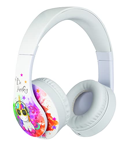 Konix Unik Gaming-Headset für PS4, PS5, Switch, Xbox - Integriertes Mikrofon - 1,2 m-Kabel - 3,5 mm Klinkenstecker - Be Funky - Motiv Einhorn Bild 1