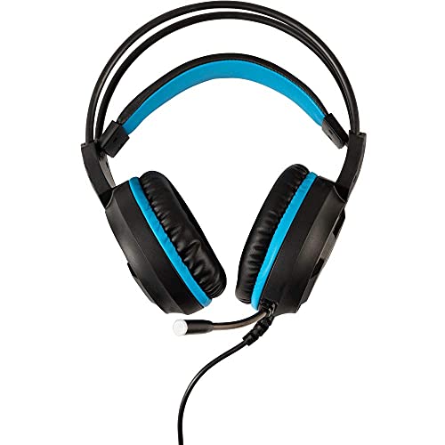 Silvergear Gaming Headset, Gaming Kopfhörer mit Mikrofon, Surround-Sound, Gaming Headset PS4, PC, Xbox One, RGB LED Licht inklusive Audio Adapter – Schwarz, Blau Bild 3