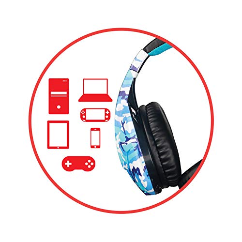 TECHMADE Gaming-Handschuhe, multifunktional, Camouflage, Blau Bild 5