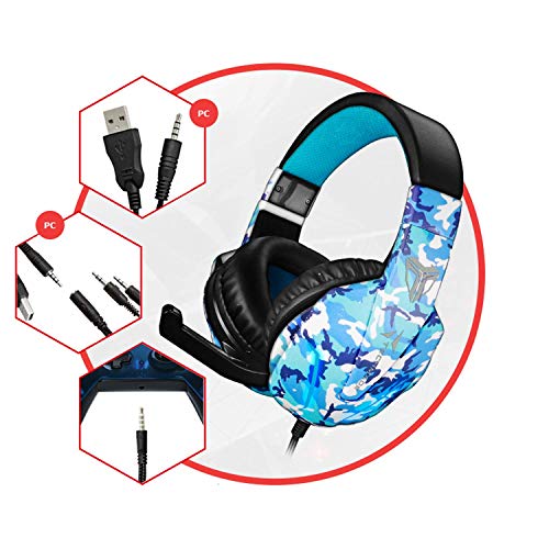 TECHMADE Gaming-Handschuhe, multifunktional, Camouflage, Blau Bild 6