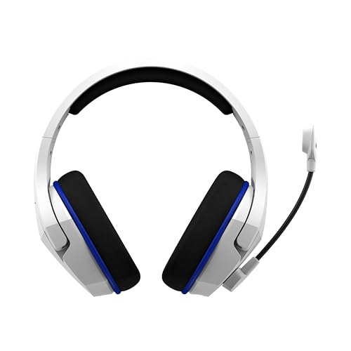 HyperX Cloud Stinger Core, Kabelloses Gaming-Headset, 2,4-GHz, kompatibel mit PS5, PS4 und PC, leicht, robuste Stahlschieber, Mikrofon mit Geräuschunterdrückung, integrierte Audiosteuerung, Weiß Bild 2