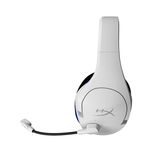 HyperX Cloud Stinger Core, Kabelloses Gaming-Headset, 2,4-GHz, kompatibel mit PS5, PS4 und PC, leicht, robuste Stahlschieber, Mikrofon mit Geräuschunterdrückung, integrierte Audiosteuerung, Weiß Bild 3