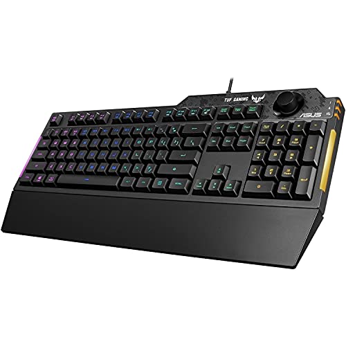 ASUS TUF Gaming K1 RGB tastiera USB Nero (Asus TUF GAMING K1 RGB Keyboard with Volume Knob, 19-key Rollover, Side Light Bar & Armoury Crate, Spill Resistant, Detachable Wrist Rest) - Versione UK Bild 2