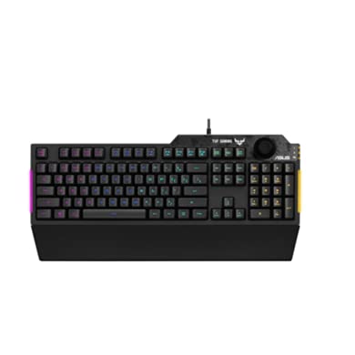 ASUS TUF Gaming K1 RGB tastiera USB Nero (Asus TUF GAMING K1 RGB Keyboard with Volume Knob, 19-key Rollover, Side Light Bar & Armoury Crate, Spill Resistant, Detachable Wrist Rest) - Versione UK Bild 3